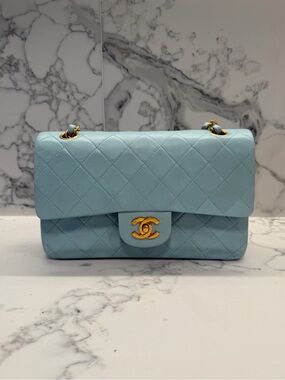 Chanel 24kt gold Classic small lamb skin flap